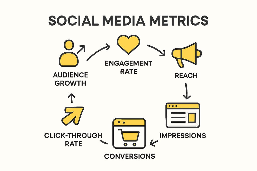 infographic comparing key social media performance metrics